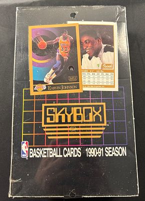 1990-91 SkyBox Series 1 Basketball Cards Box. This 1990-91 SkyBox Series 1 basketball cards