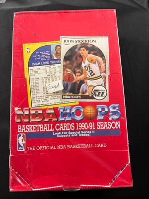 1990-91 NBA Hoops Basketball Series 2 Factory Sealed Box. A 1990-91 NBA Hoops Series 2 