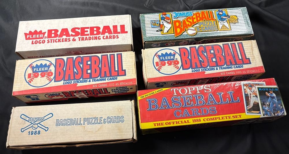 Lot 38: A Collection of Fleer, Topps, and Donruss Baseball Card Factory Sets