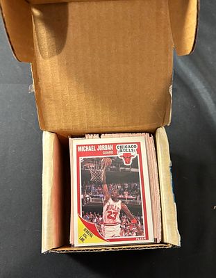 A Collection of Basketball Trading Cards Featuring a 1989-90 Fleer Michael Jordan #21. A 