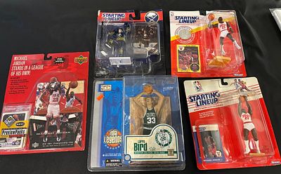 NBA and NHL Sports Action Figures and Collectibles Including Michael Jordan and Larry Bird. This 