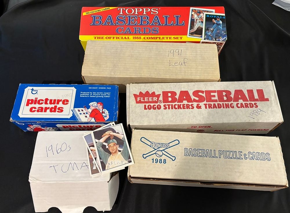 Lot 47: A Collection of Topps, Fleer, and Donruss Baseball Trading Card Sets and Assorted Cards