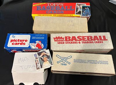 A Collection of Topps, Fleer, and Donruss Baseball Trading Card Sets and Assorted Cards. This 