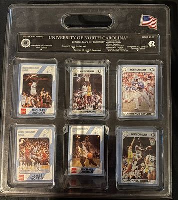 1993 University of North Carolina Collegiate Collection 4 in 1 Superset. This lot consists of a 