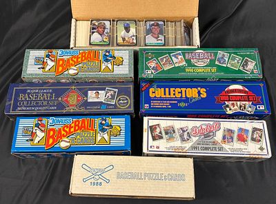 A Collection of Upper Deck and Donruss Factory Sealed and Unsealed Baseball Complete Sets and Loose