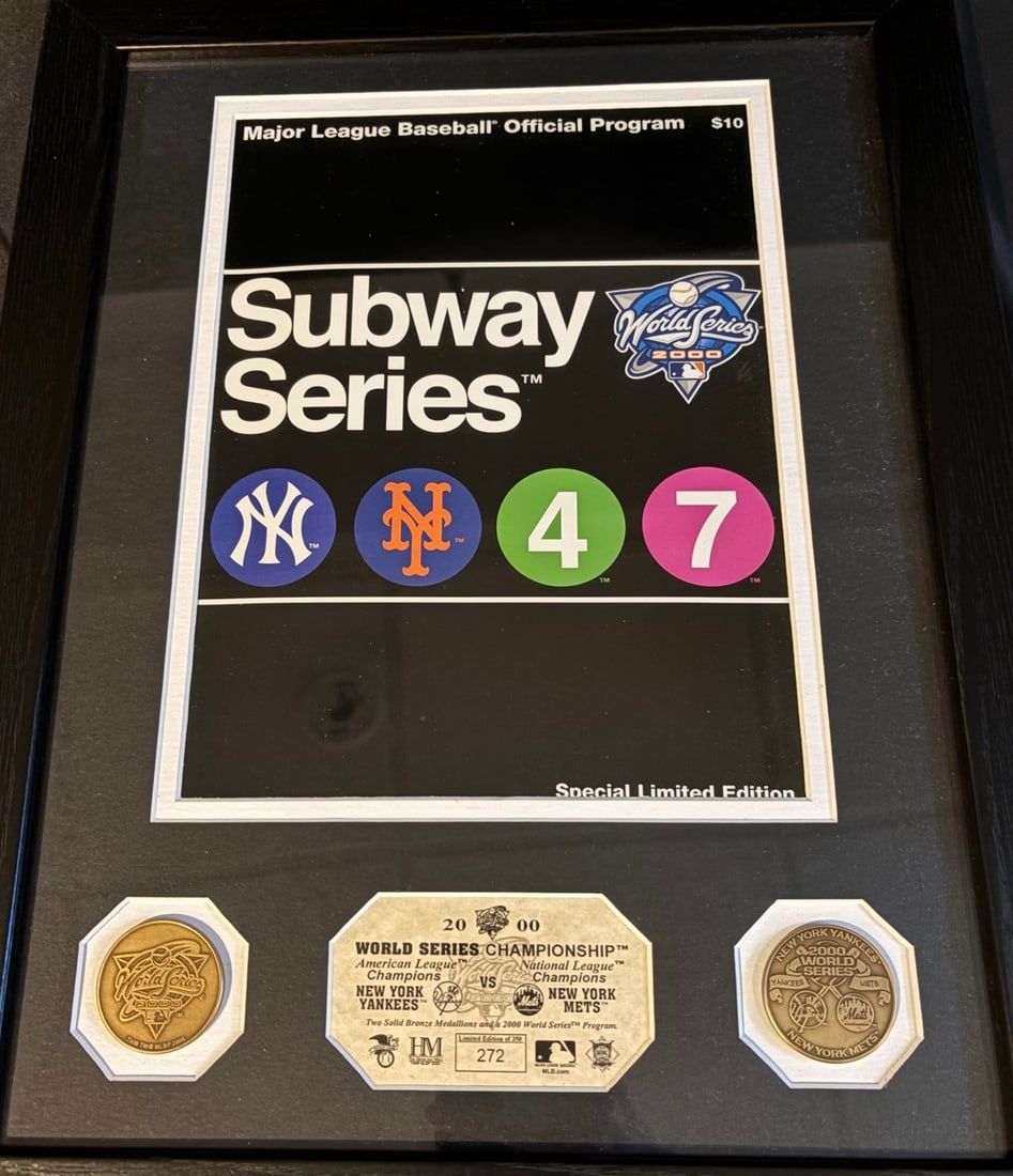 Lot 68: The Highland Mint 2000 World Series Subway Series Limited Edition Commemorative Program and