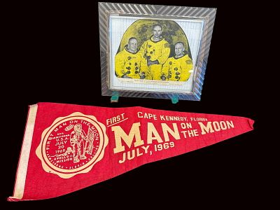 A Pair of Apollo 11 Moon Landing Commemorative Souvenirs. This lot consists of two commemorative 