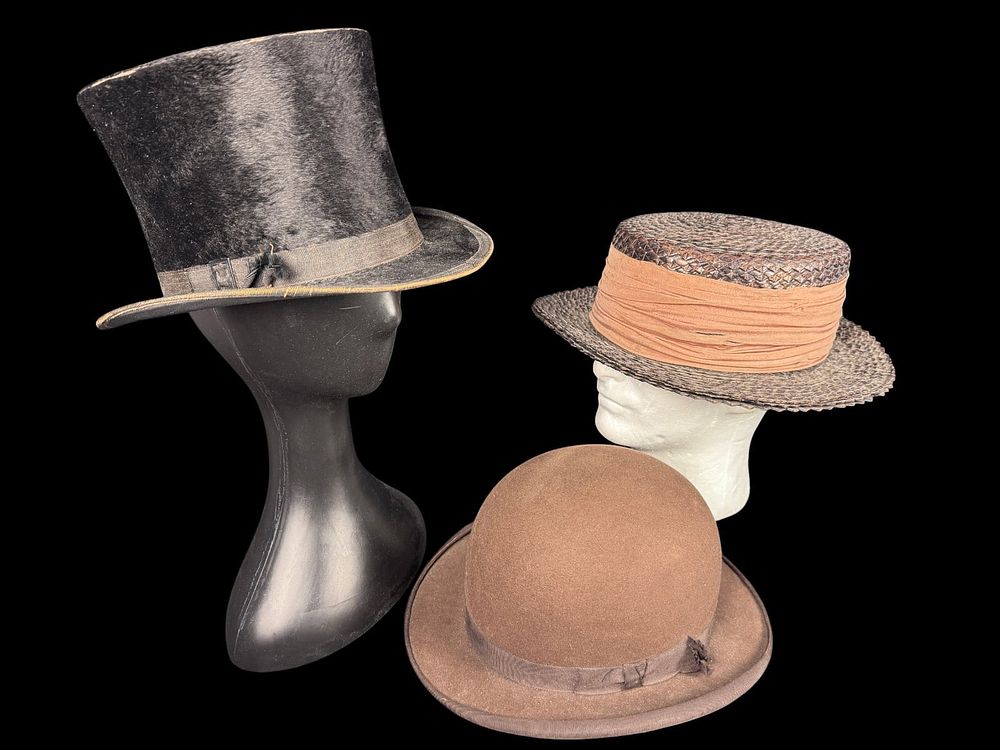 Lot 17: An Assortment of Antique and Vintage Men's and Women's Hats Including Milton, Knox, and Hawes and