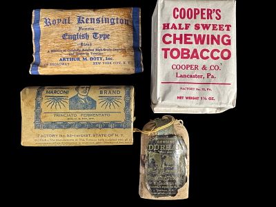 An Assortment of Vintage American Smoking and Chewing Tobacco Packages. This collection includes 