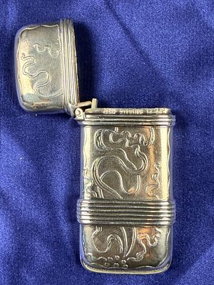 American Sterling Silver Vesta Case by Whiting Manufacturing Co. An American sterling silver 