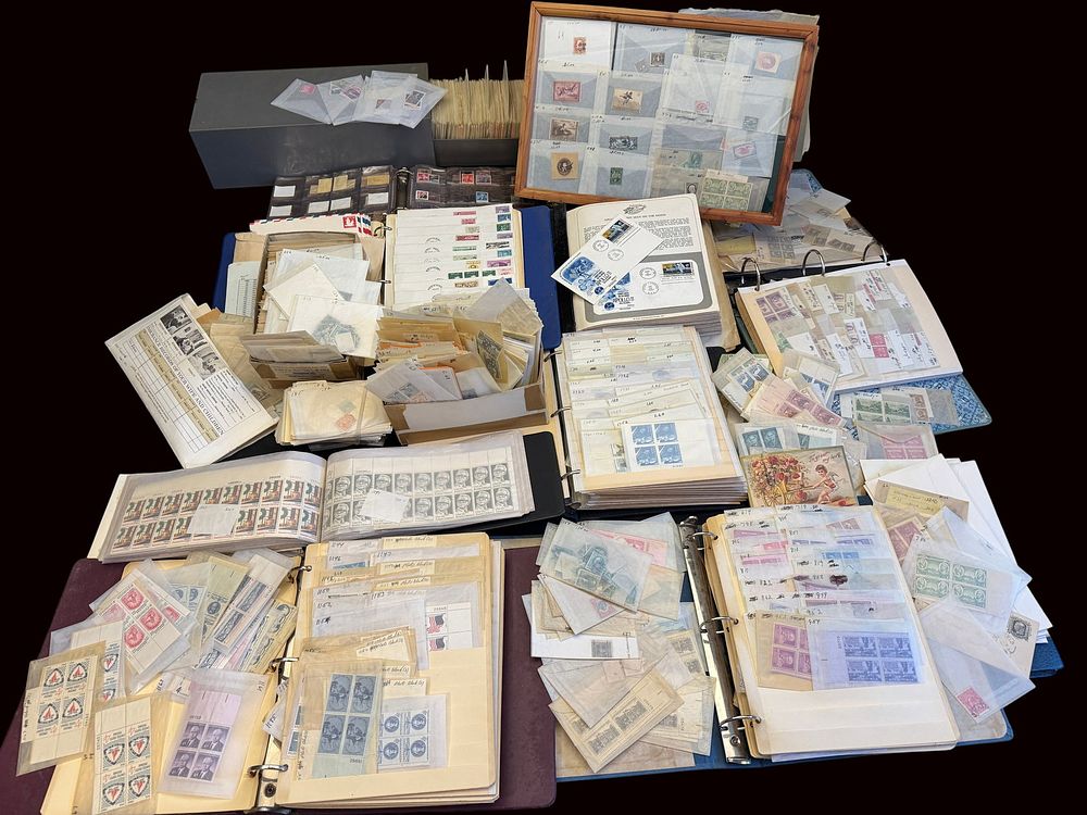 Lot 77: US Philatelic Collection, 19th-20th C, inc. Scott  No.398,  No.RW5-7, and FDCs