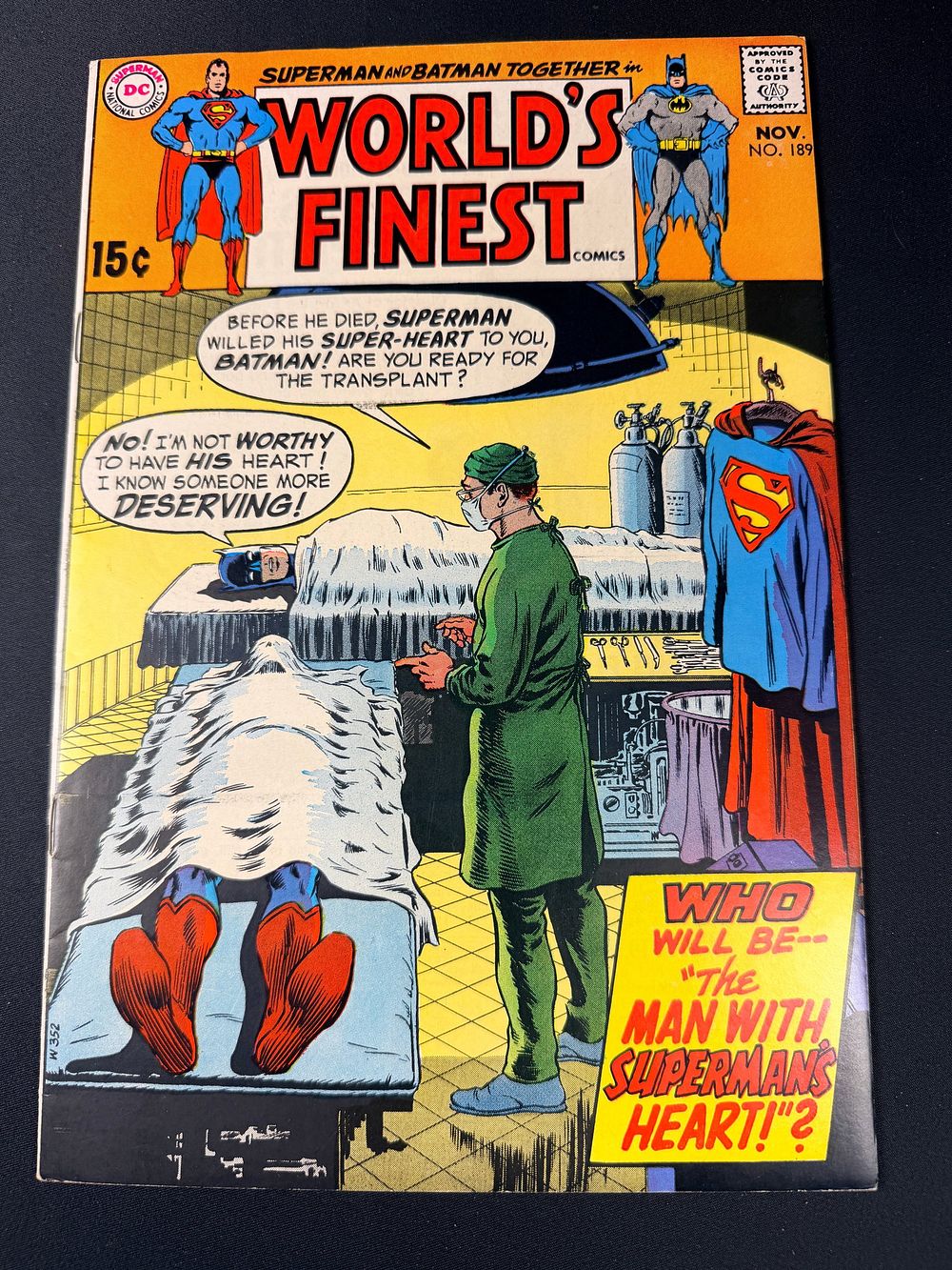 Lot 92: DC World's Finest Comics  No.189 November 1969 Superman and Batman