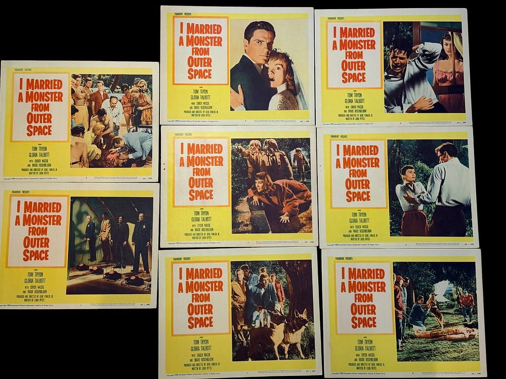 Lot 130: Complete Set of Eight Original Theatrical Lobby Cards for I Married a Monster from Outer Space  1958