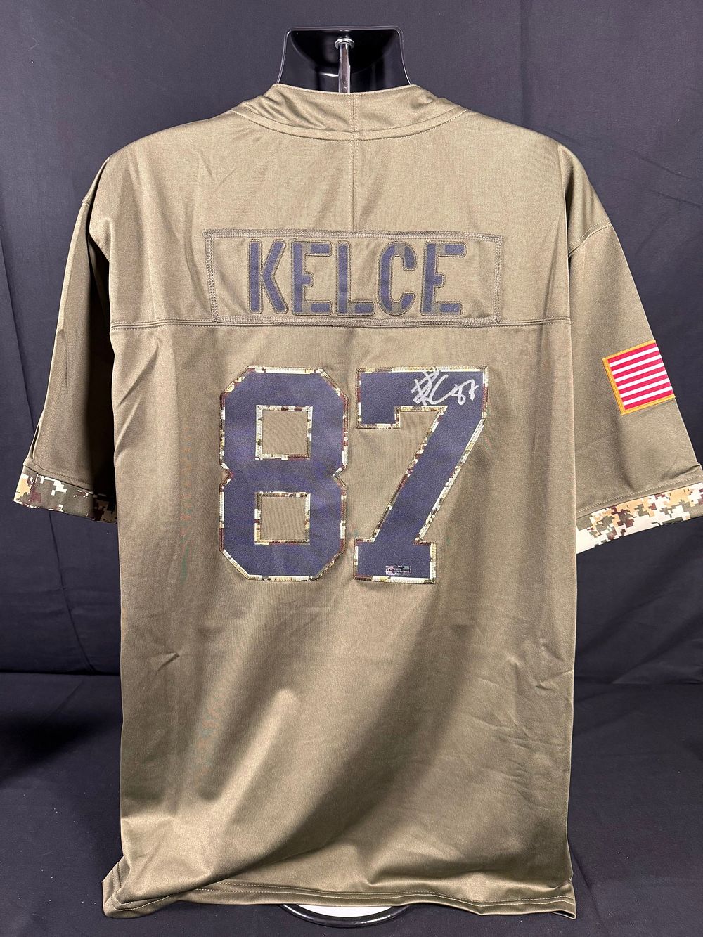 Lot 6: Travis Kelce Signed green Kansas City Chiefs Jersey