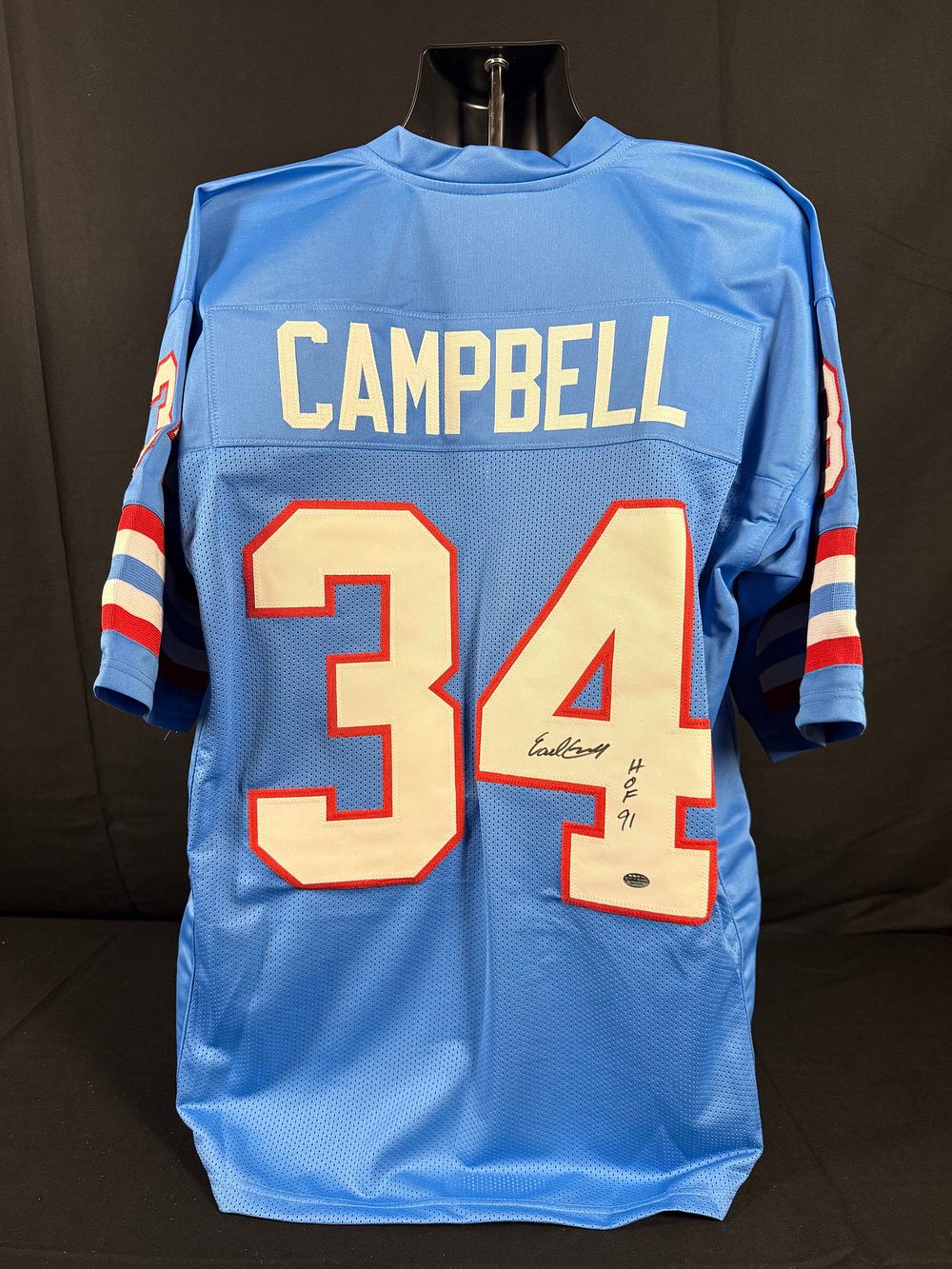Lot 17: Earl Campbell Signed Houston Oilers Jersey