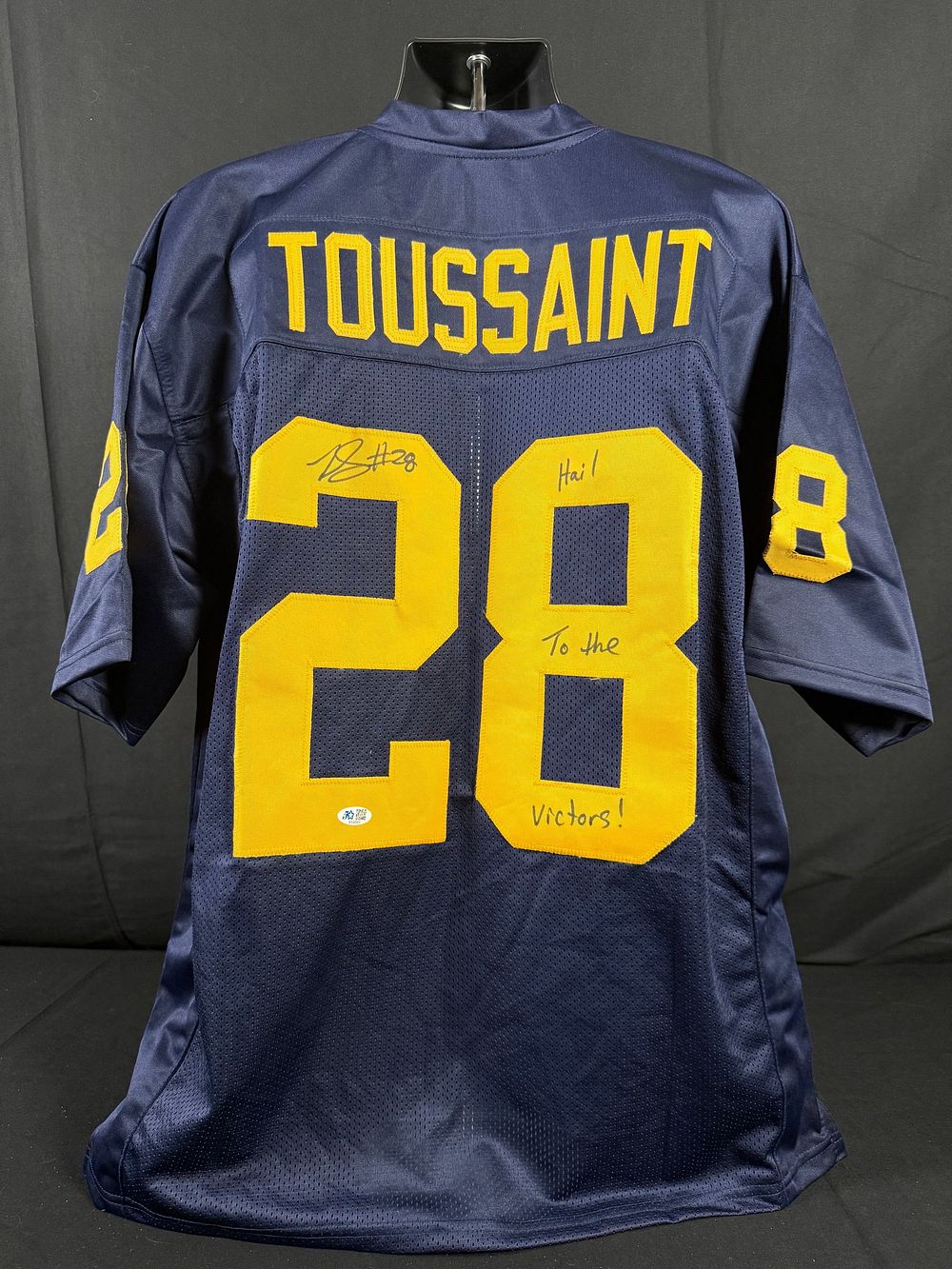 Lot 18: Fitzgerald Toussaint Signed Michigan Wolverines Jersey