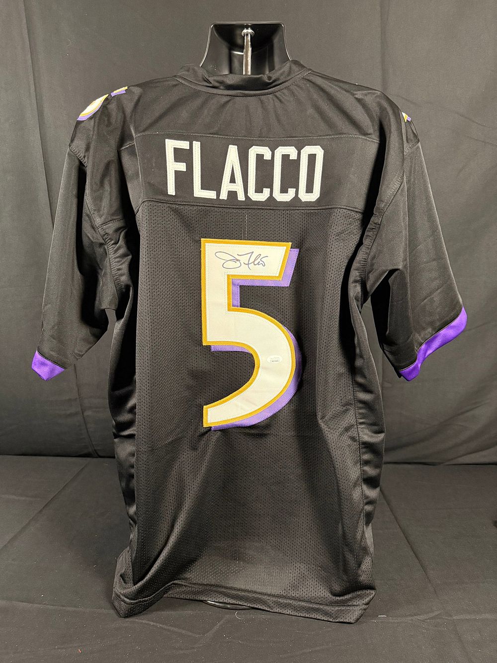 Lot 25: Joe Flacco Signed Baltimore Ravens Jersey