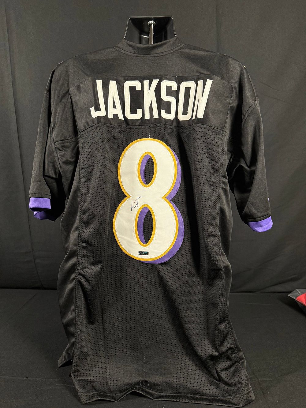 Lot 33: Lemar Jackson Signed Baltimore Ravens Alternate Jersey