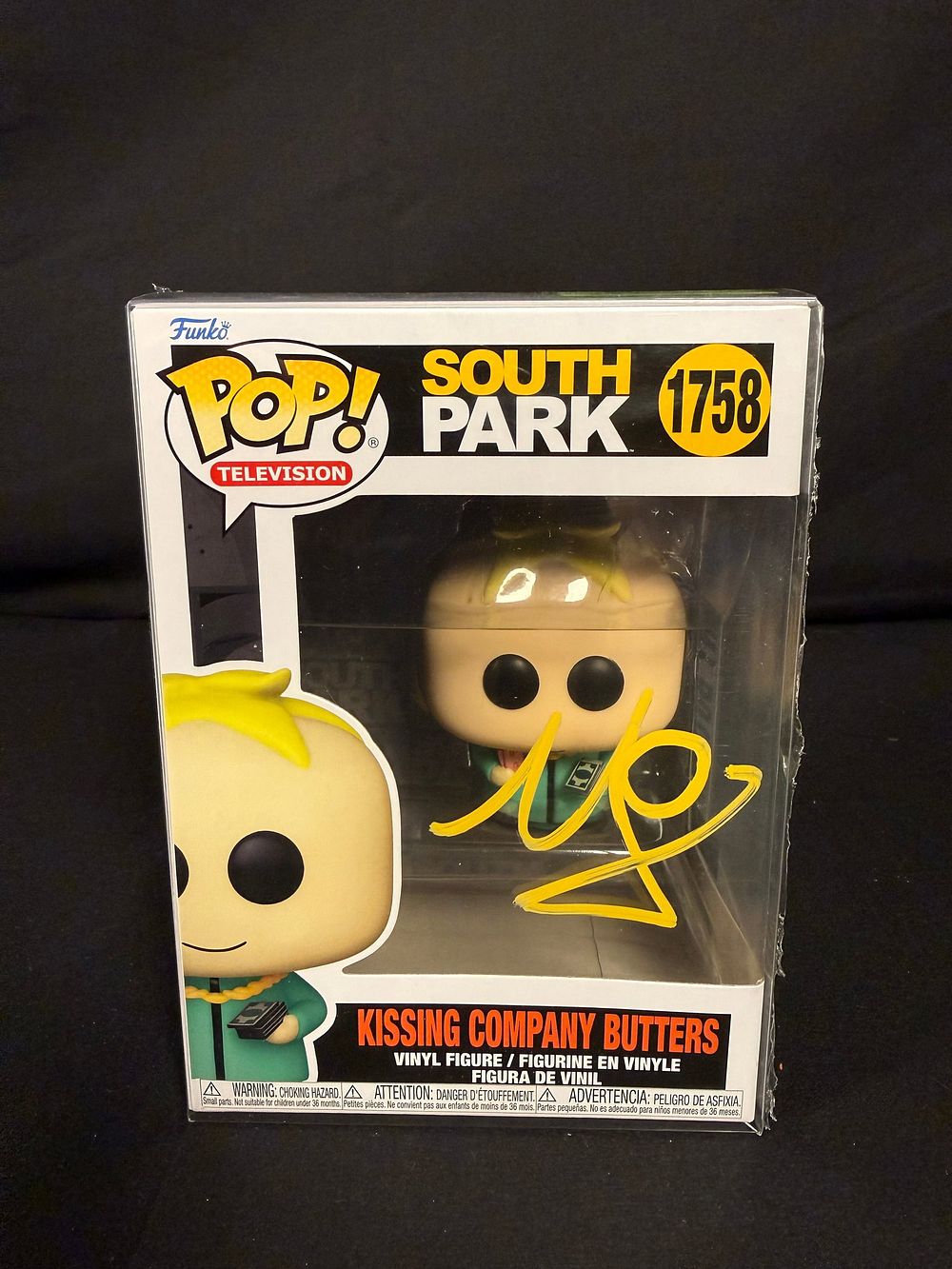Lot 135: Kissing Company Butters Signed Funko Pop