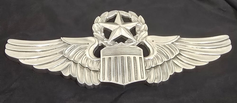 Lot 5: LARGE 17-Inch USAF Command Pilot Wing Metal Wall