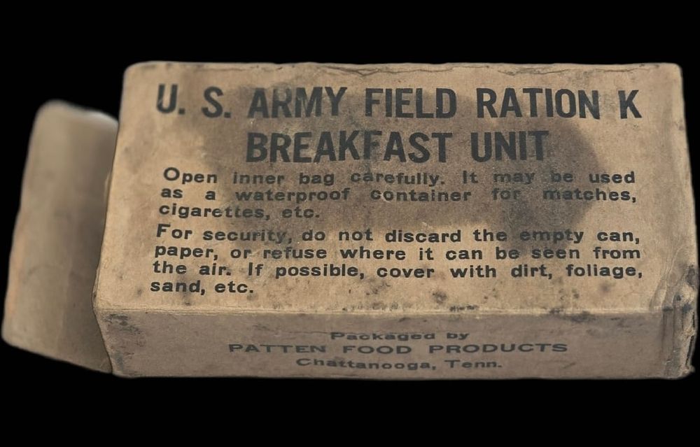 Lot 12: SCARCE WWII K-Ration Breakfast Unit, Patten Food