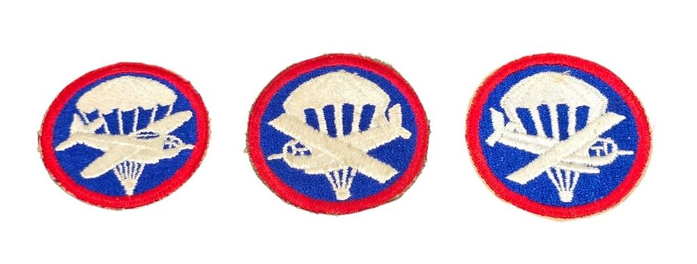 Lot 16: SCARCE WWII Airborne Glider Cap Patch Trio