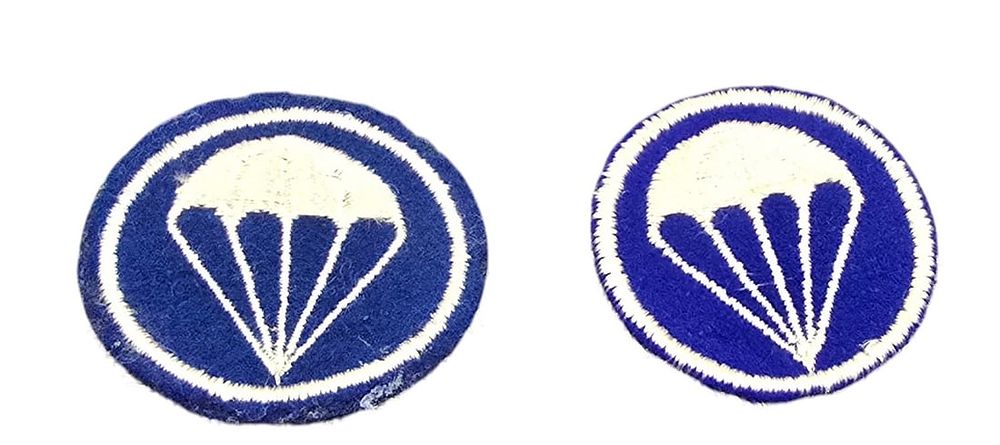 Lot 19: WWII US Parachute Infantry Cap Patches: Matched
