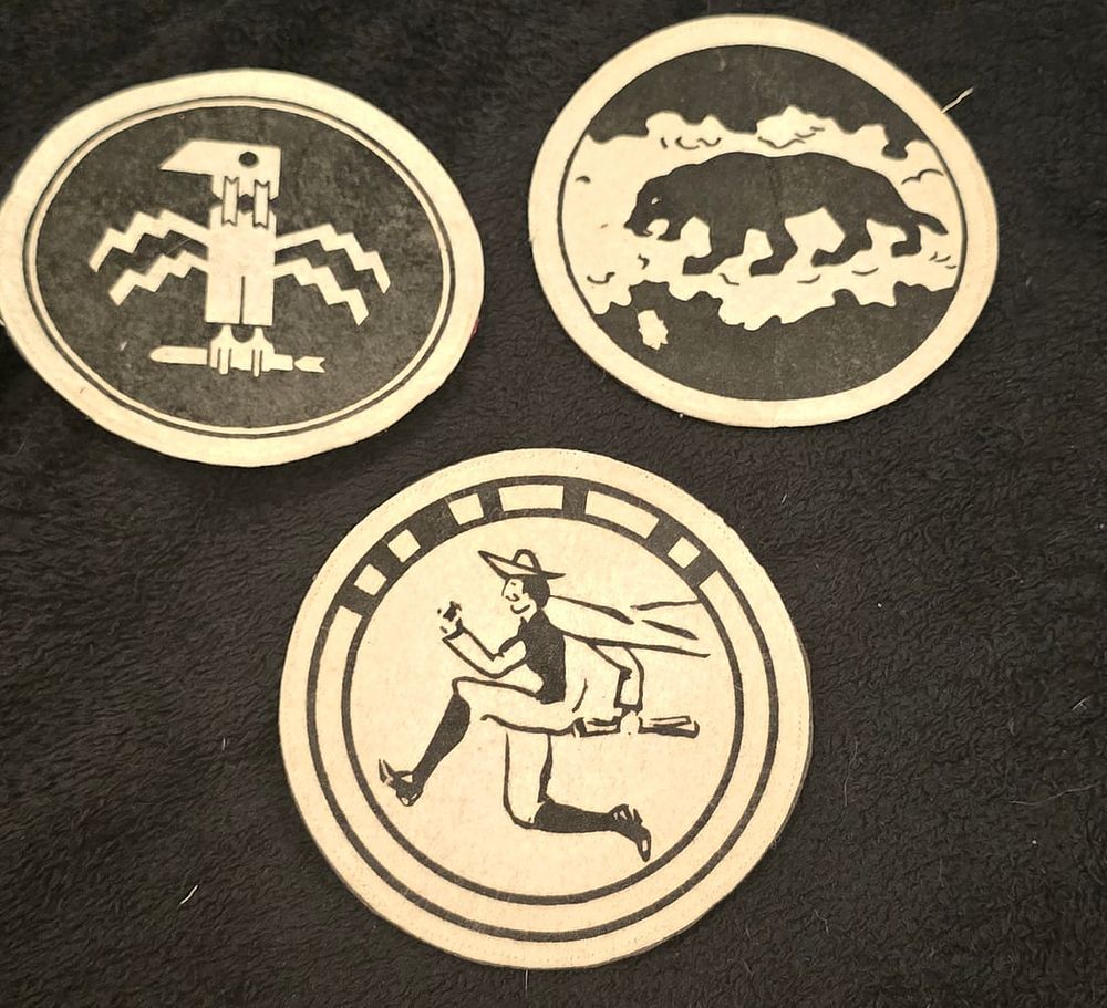 Lot 43: WWII USAAF Squadron Insignia Trio: Thunderbird