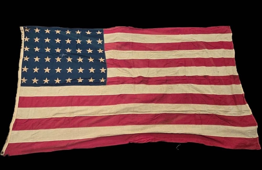 Lot 48: WWII 48-Star U.S. Flag - Indiana University