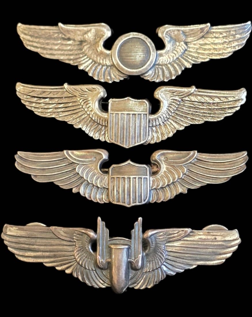 Lot 49: WWII Wings Pilot Observer Aerial Gunner LGB Thick