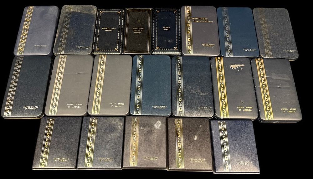Lot 75: Lot of 20 U.S. Medal Presentation Cases, Named