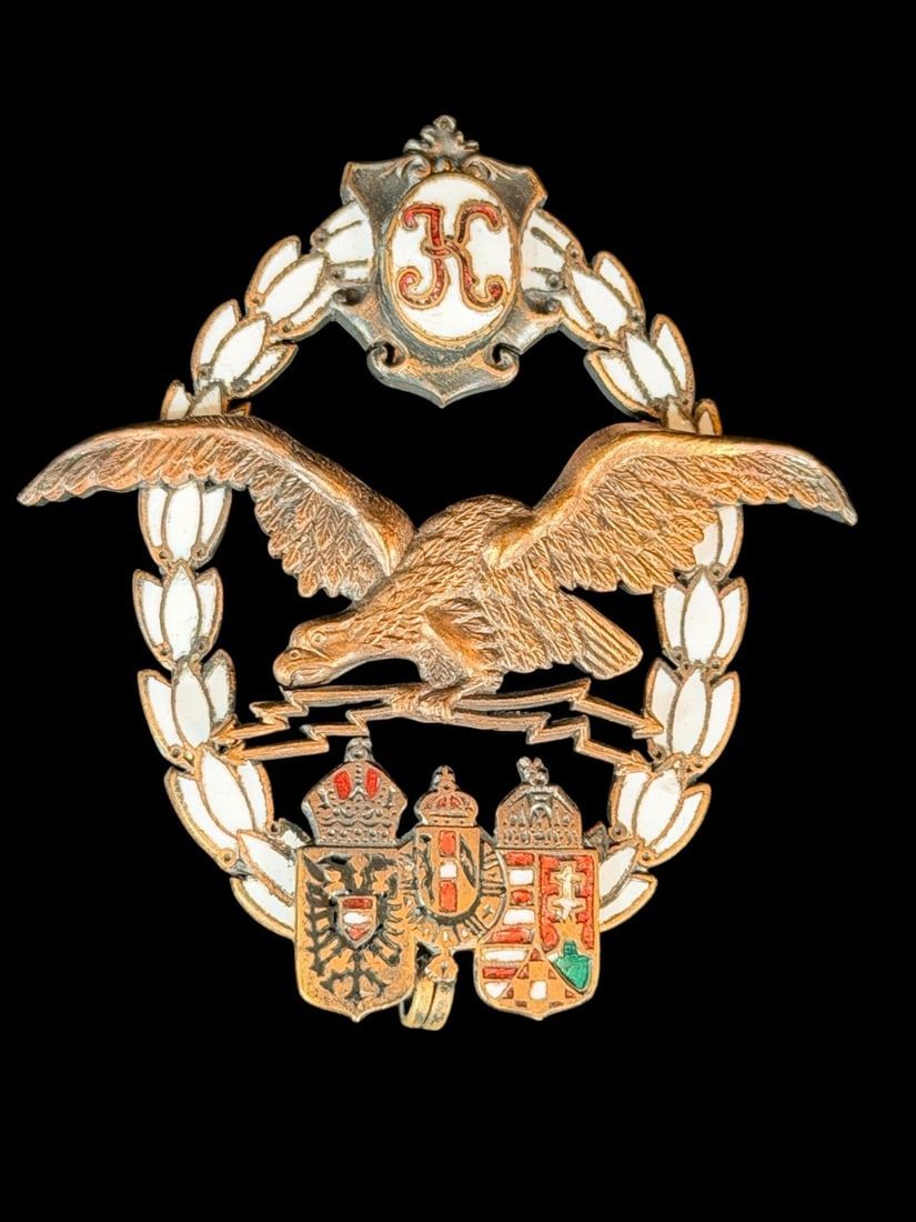 Lot 80: WWI Austro-Hungarian Pilot Badge, Karl I, BSW