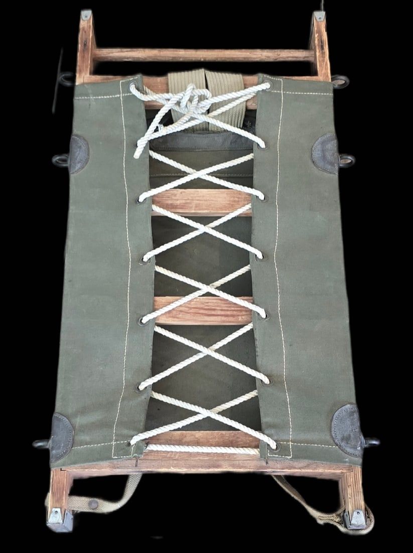 Lot 142: WWII US Army Yukon Wood Medical Packboard