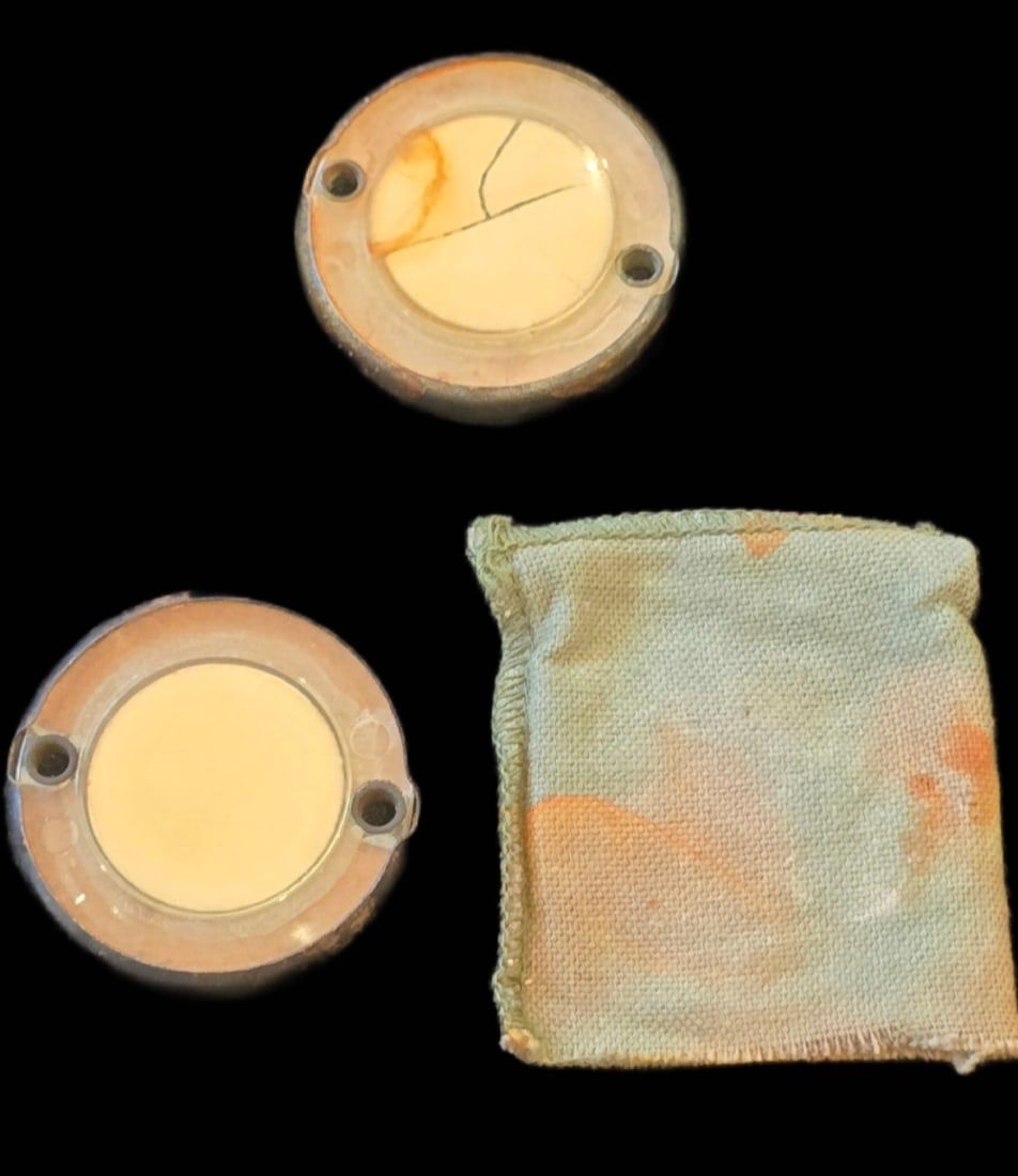 Lot 170: RARE WWII Airborne Luminous Discs w/ Pouch