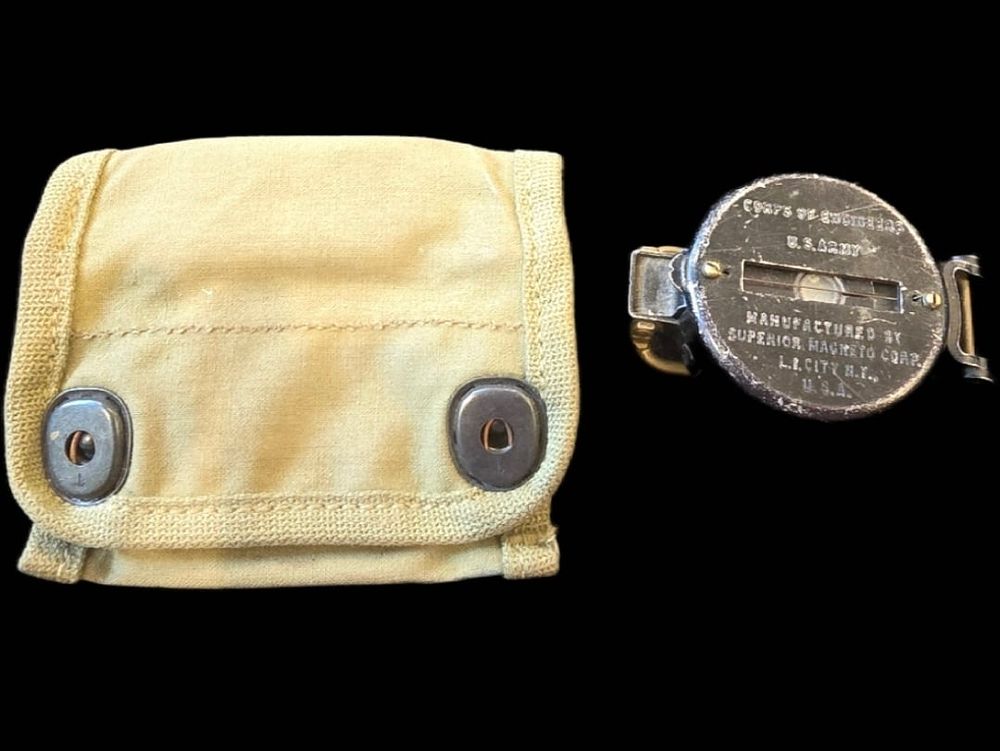 Lot 173: WWII US Corps of Engineers Lensatic Compass &