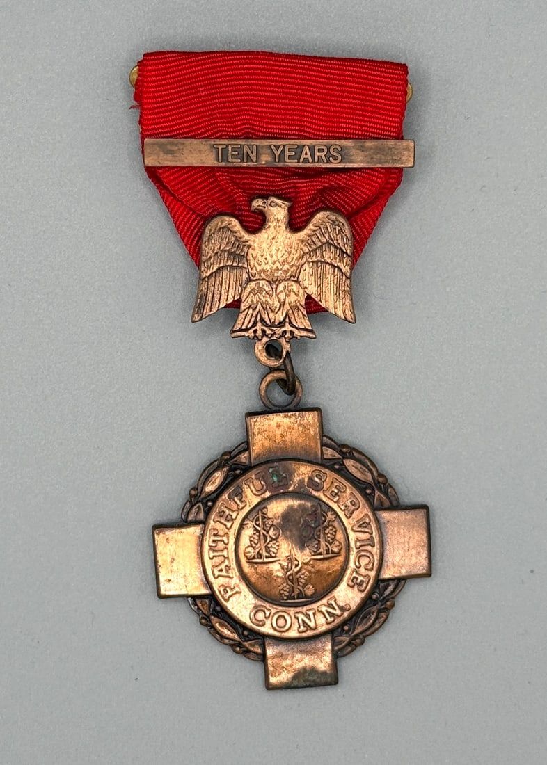 Lot 209: Connecticut "Faithful Service" Medal - Ten Years