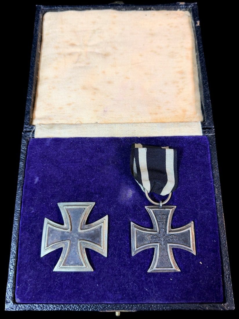 Lot 215: RARE Prussian 1813 Iron Cross 1st & 2nd Class