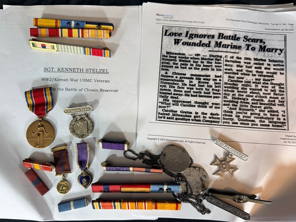 Lot 223: WWII - Korea USMC Group