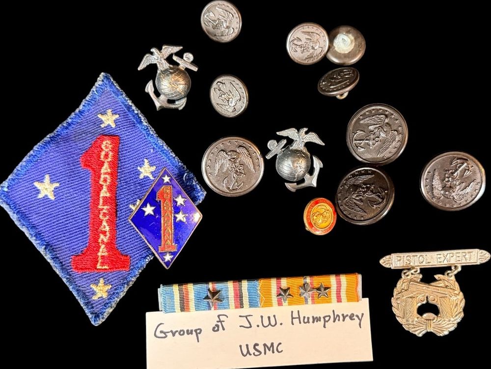 Lot 224: WWII USMC Group Named- 1st Marine Division