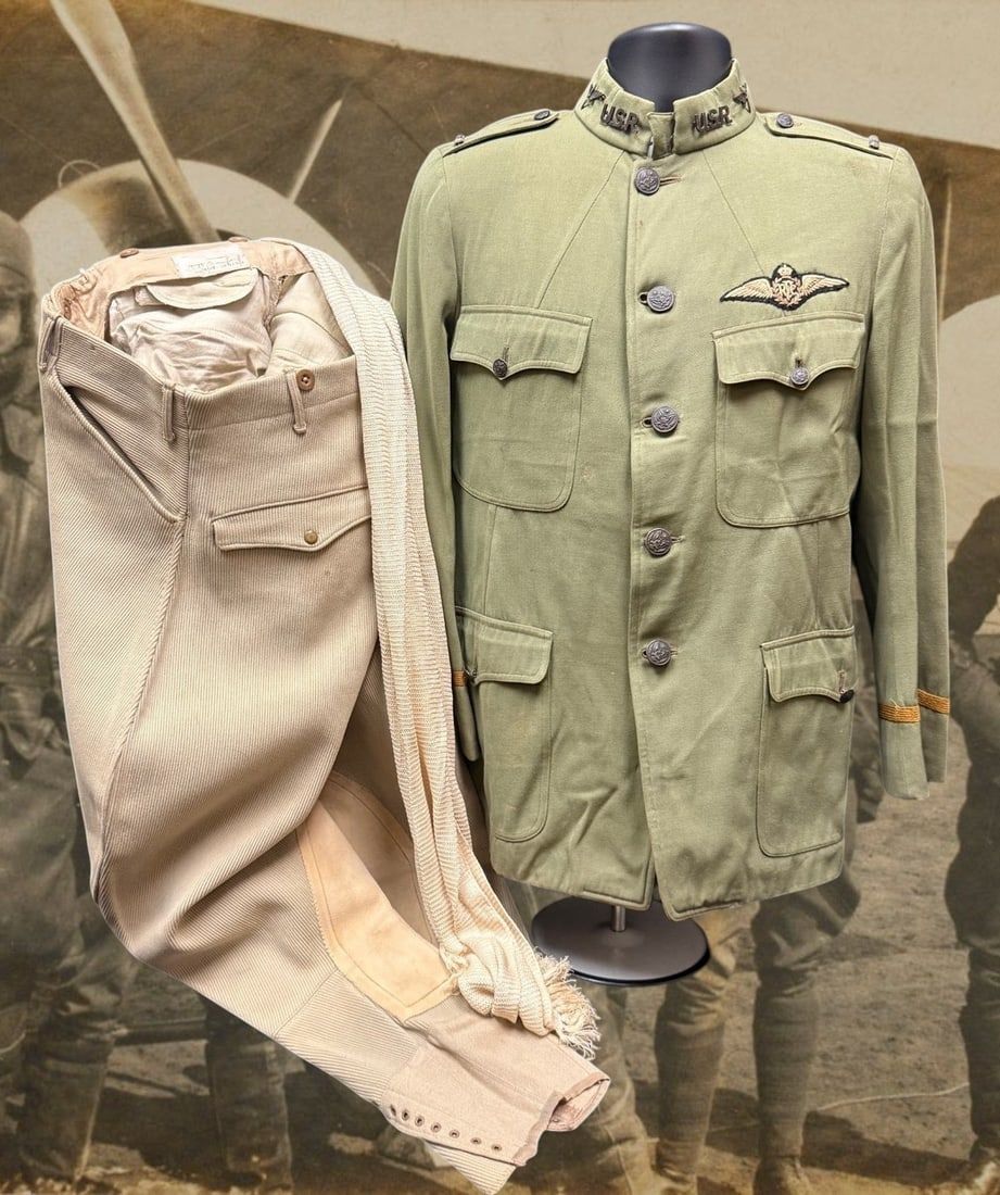 Lot 242: RARE Named WWI USAS/RFC Toronto Group Uniform