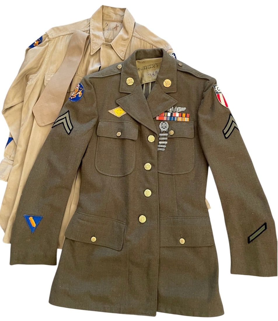 Lot 265: WWII USAAF CBI 14th AF Flying Tigers Uniform Grp