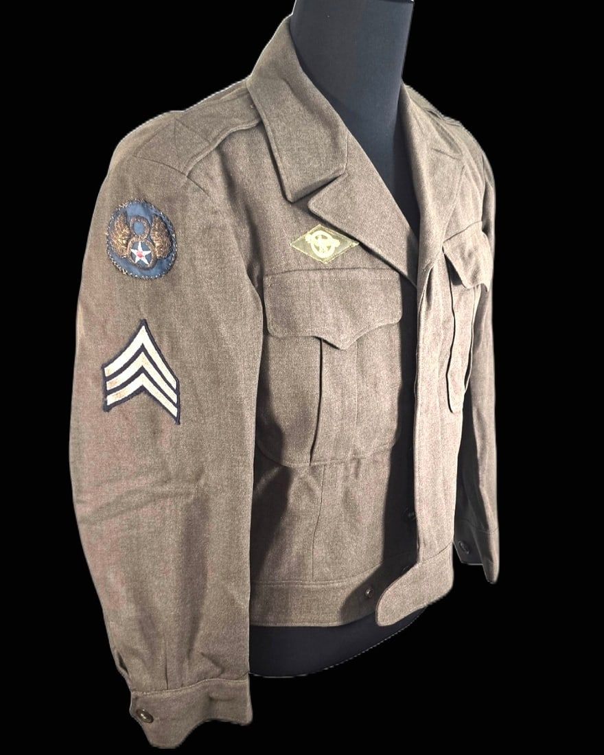 Lot 276: WWII 8th AAF & ETO HQ Bullion Ike Jacket