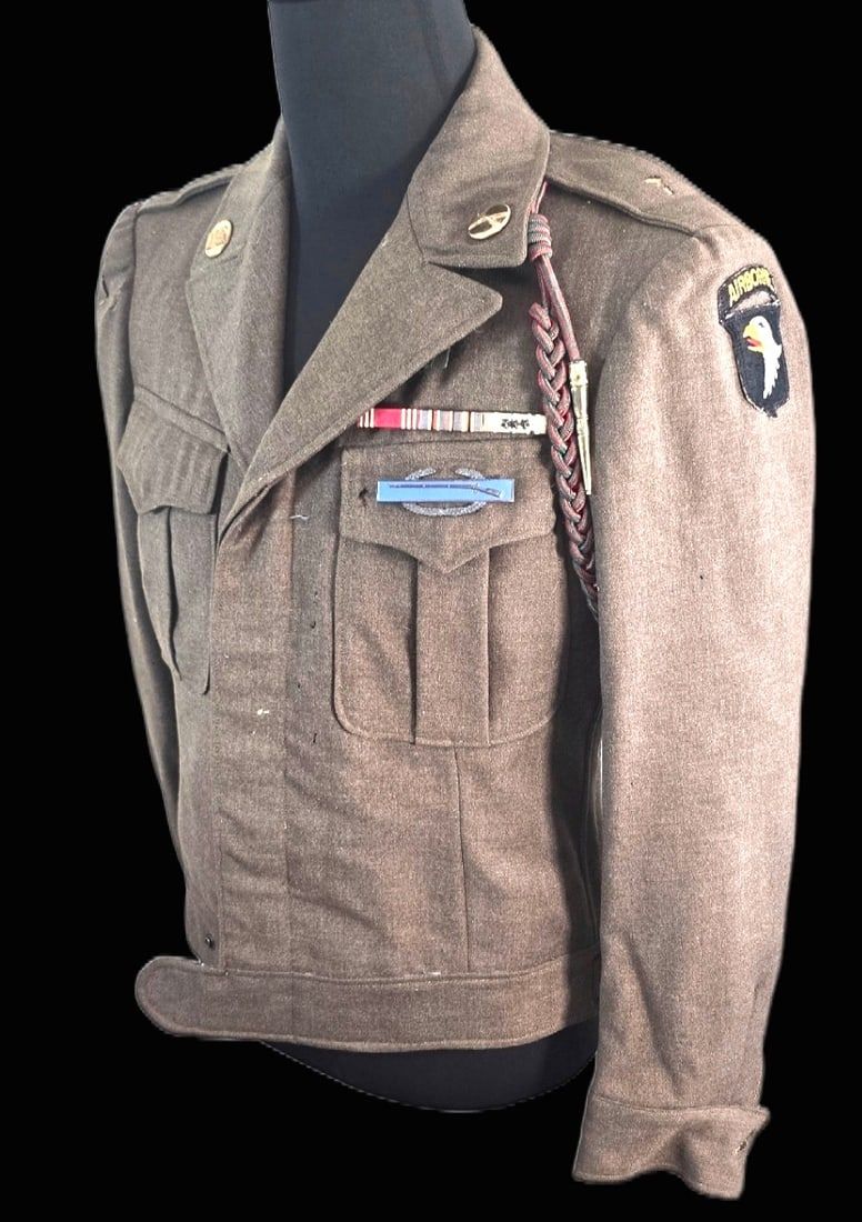 Lot 278: WWII 101st Airborne Ike Jacket, Attic Find