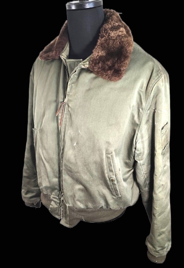 Lot 305: WWII USAAF B-15 Flight Jacket, Mouton Collar