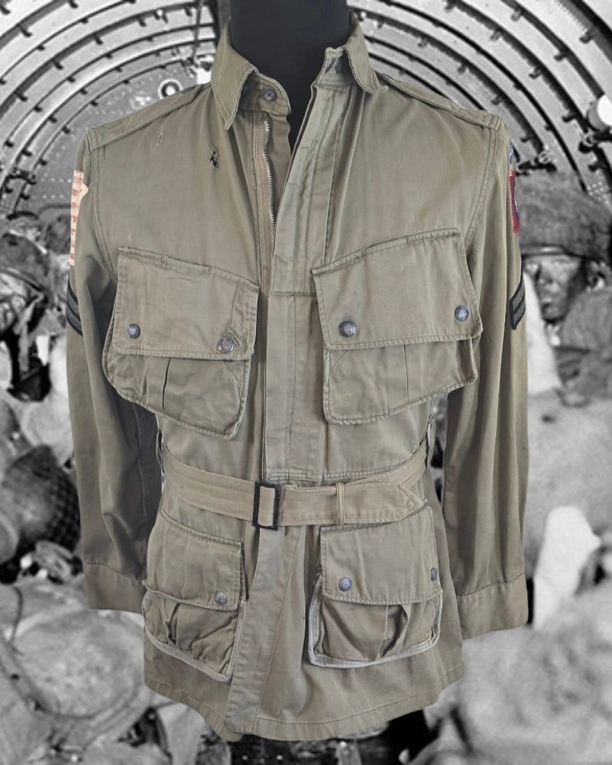 Lot 308: RARE Reinforced M42 Jump Jacket, 82nd Airborne