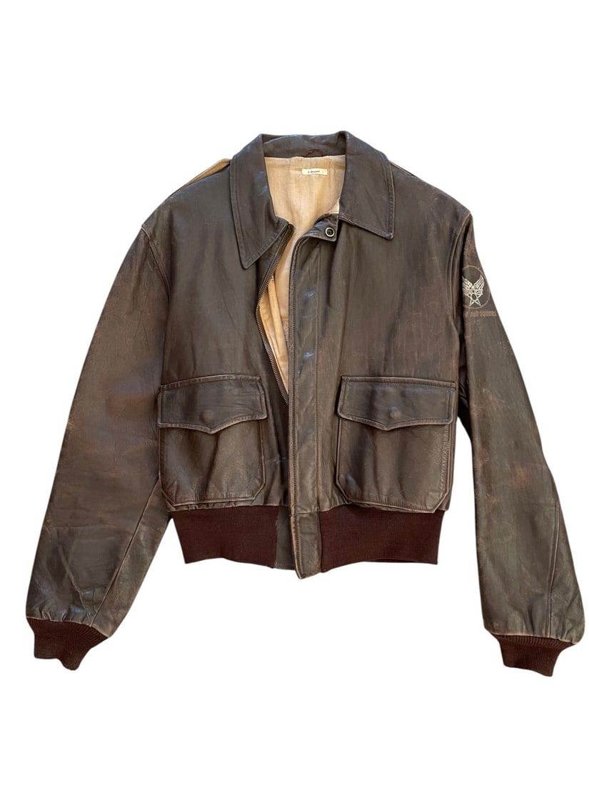 Lot 314: WWII A-2 Leather Flight Jacket, Australian Made