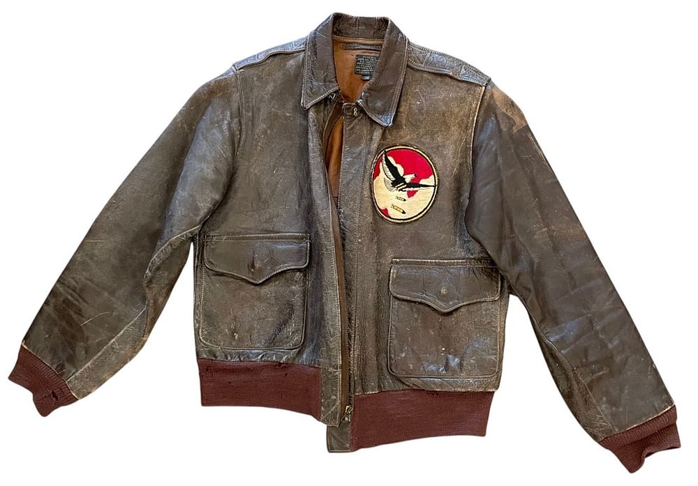 Lot 316: WWII 718th BS Type A-2 Flight Jacket - J.A. Dubow