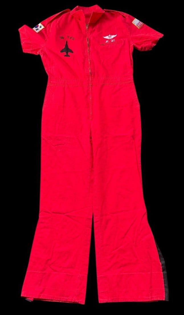 Lot 339: USAF 36th TFS Red Party Suit, F-4 Phantom, Korea