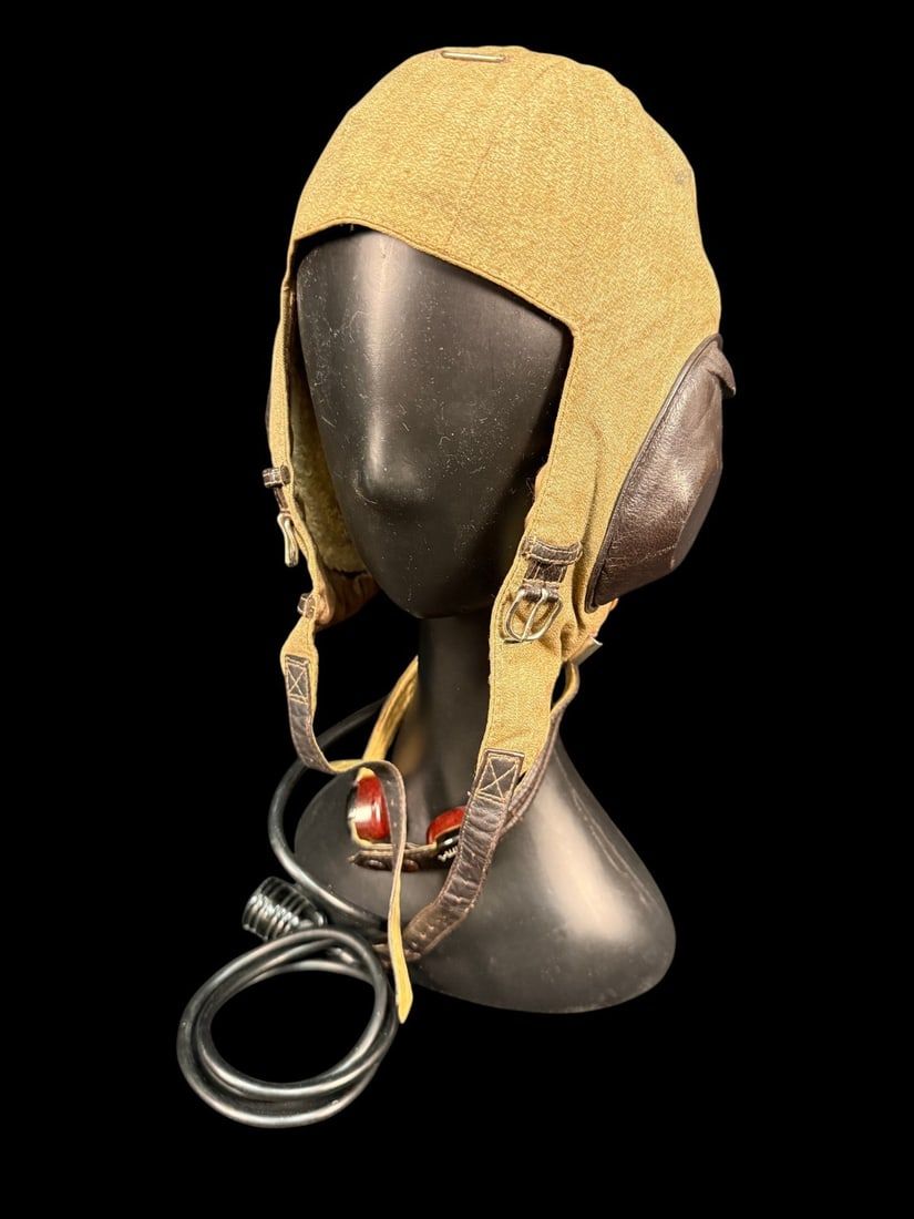 Lot 378: WWII Luftwaffe LKp S 101 Flight Helmet w/ Mi 4b