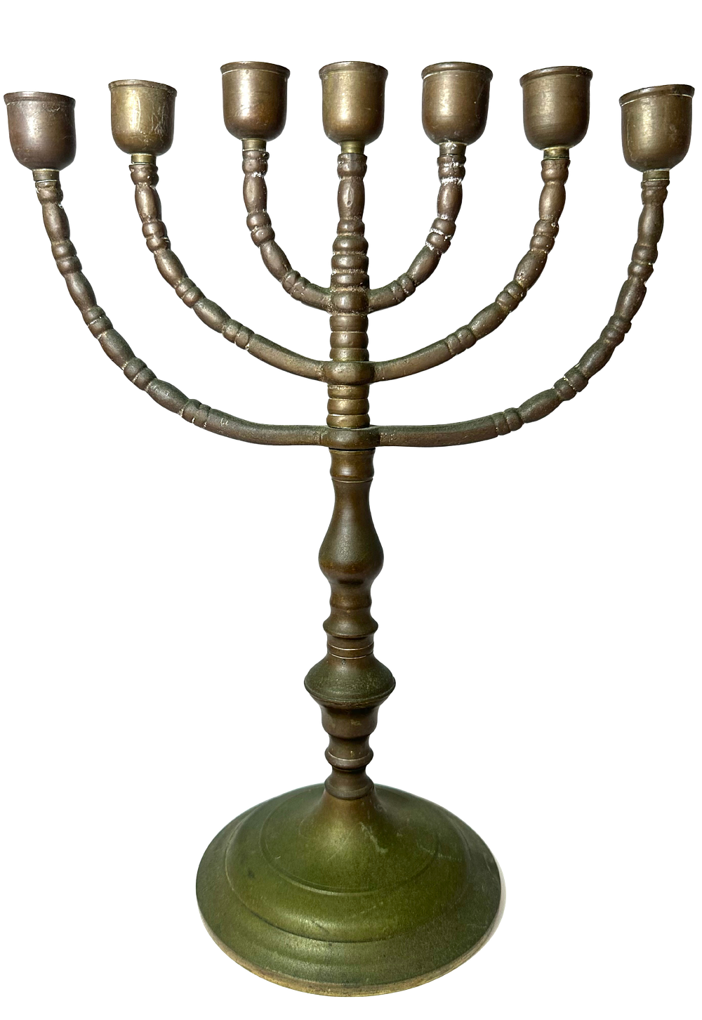 מנורת וינטג' עשויה ברונזה 
שנות ה 60/70 גובה 33 ס"מ , פריט כבד ומרשים